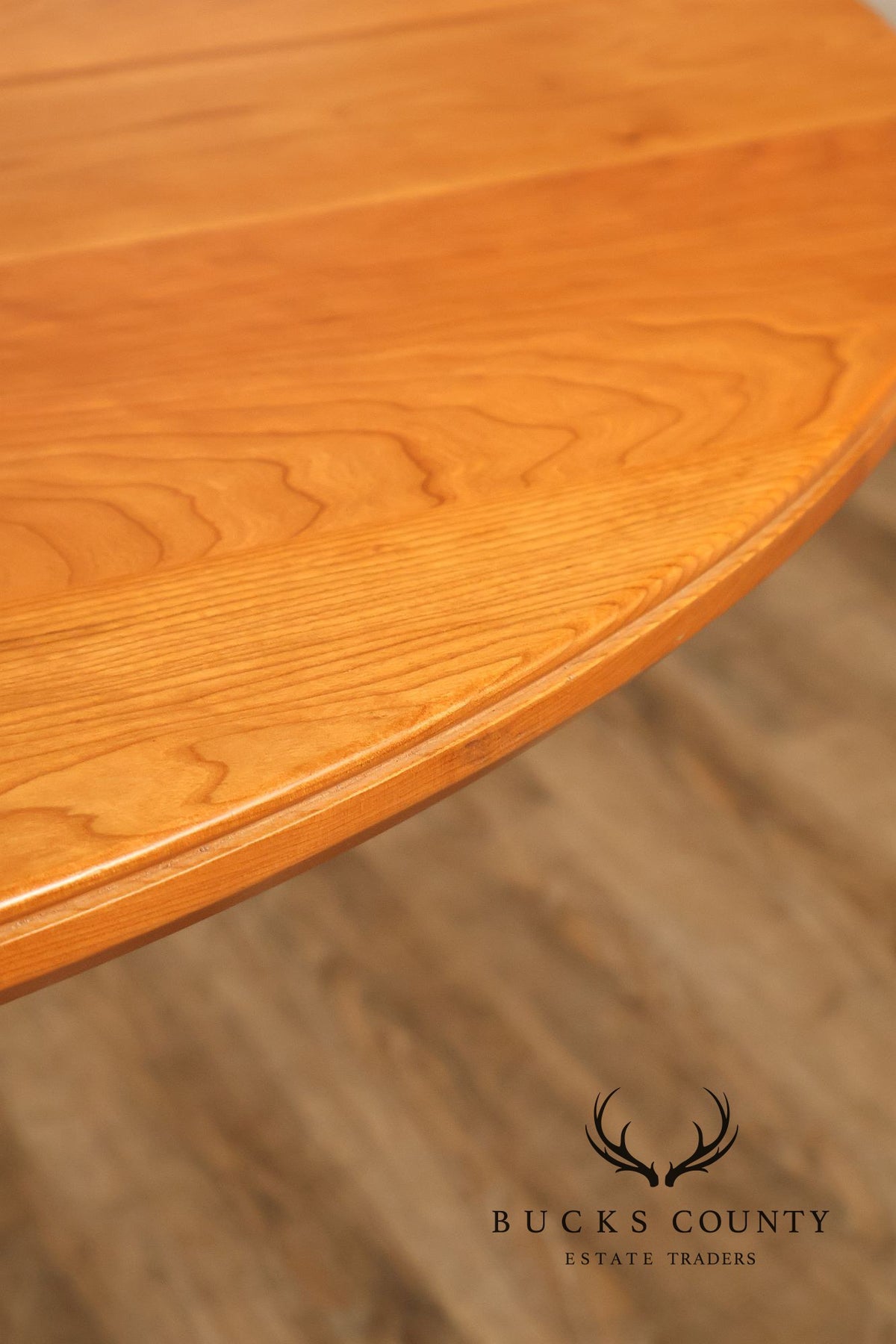 Mid Century Modern Oval Wood Dining Table With Trestle Base