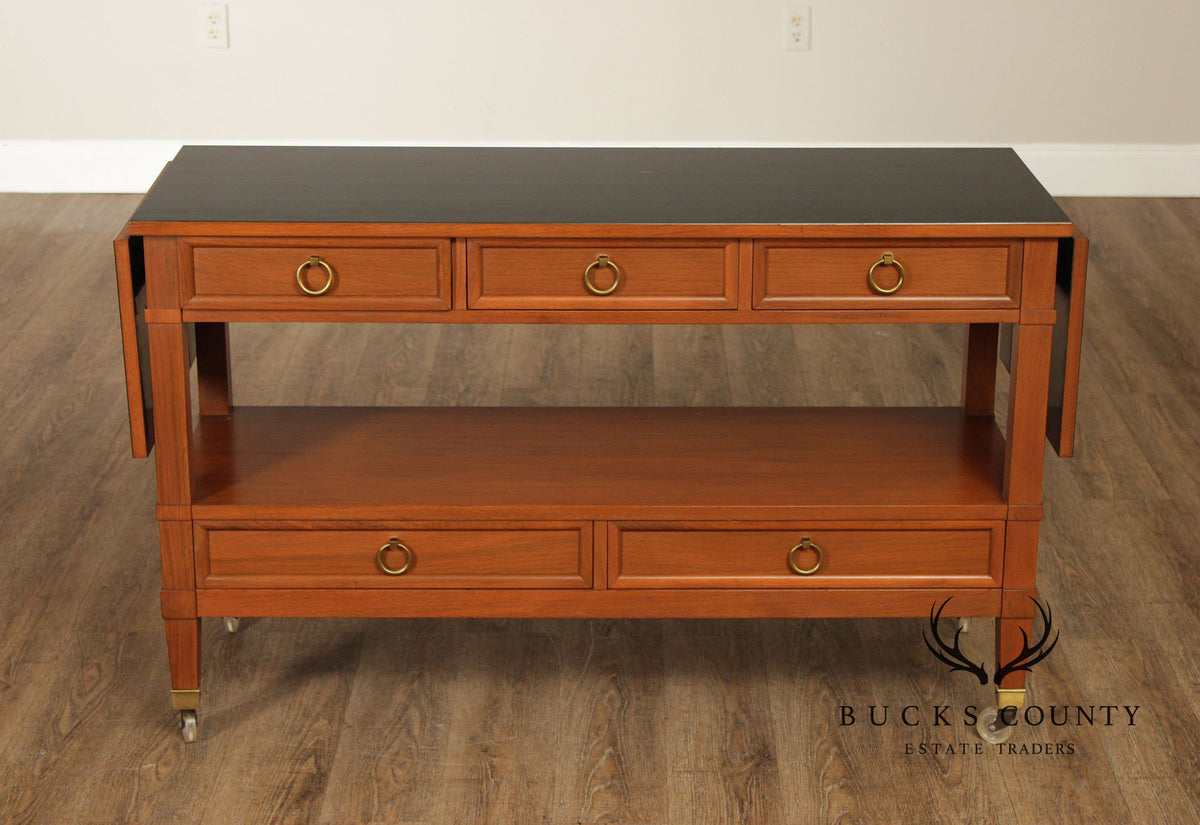 Baker Furniture Milling Road Directoire Style Walnut Rolling Server