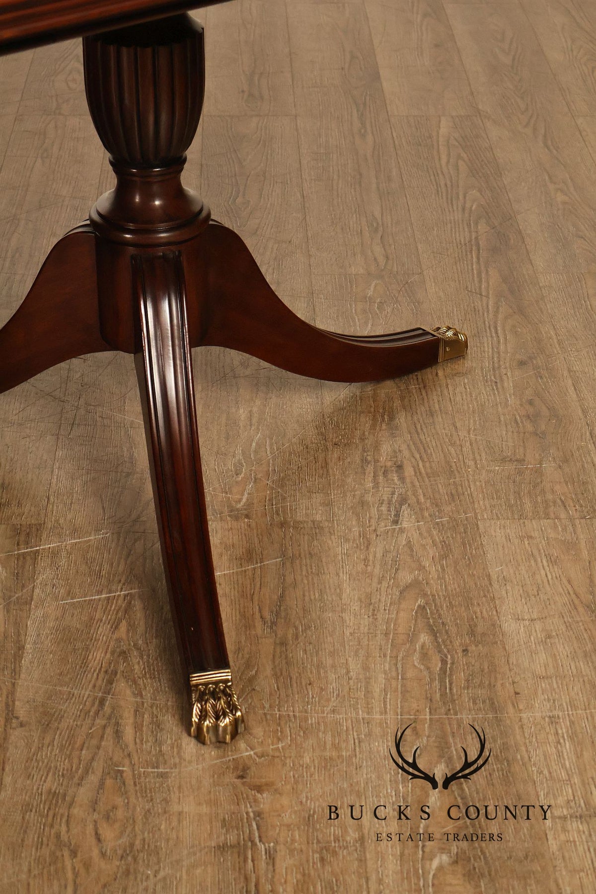 Henkel Harris Mahogany Double Pedestal Dining Table