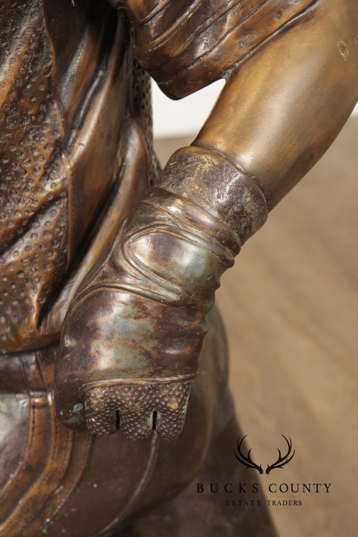 Bronze Garden Statue Of A Football Player
