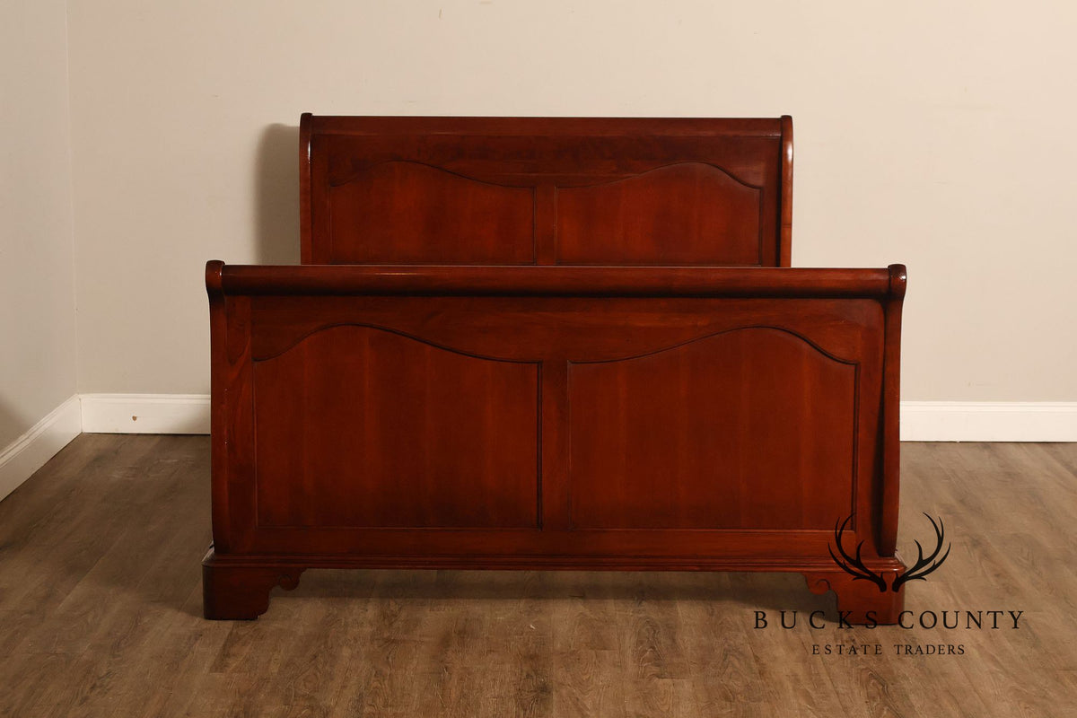 Statton Solid Cherry Queen Size Sleigh Bed