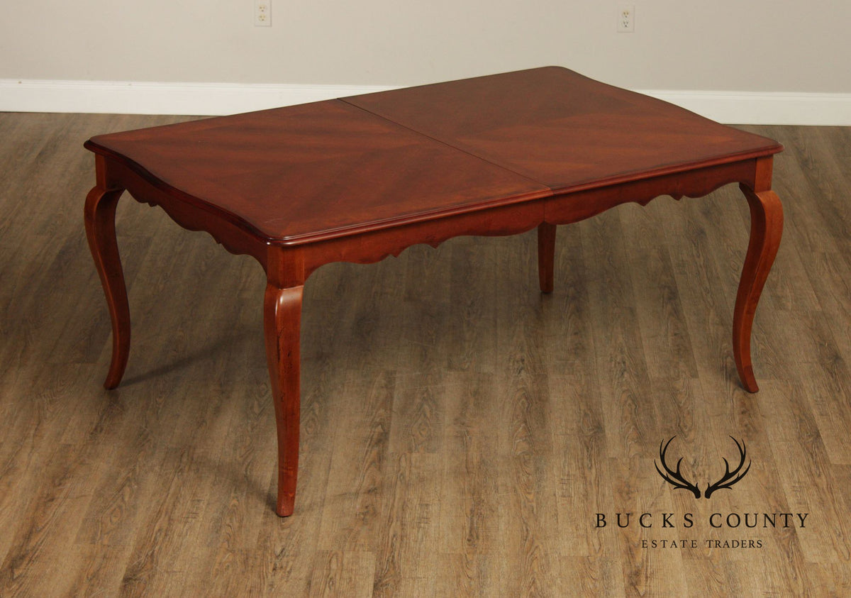 HICKORY WHITE ITALIAN PROVINCIAL STYLE CHERRY CHATEAU EXTENDABLE DINING TABLE