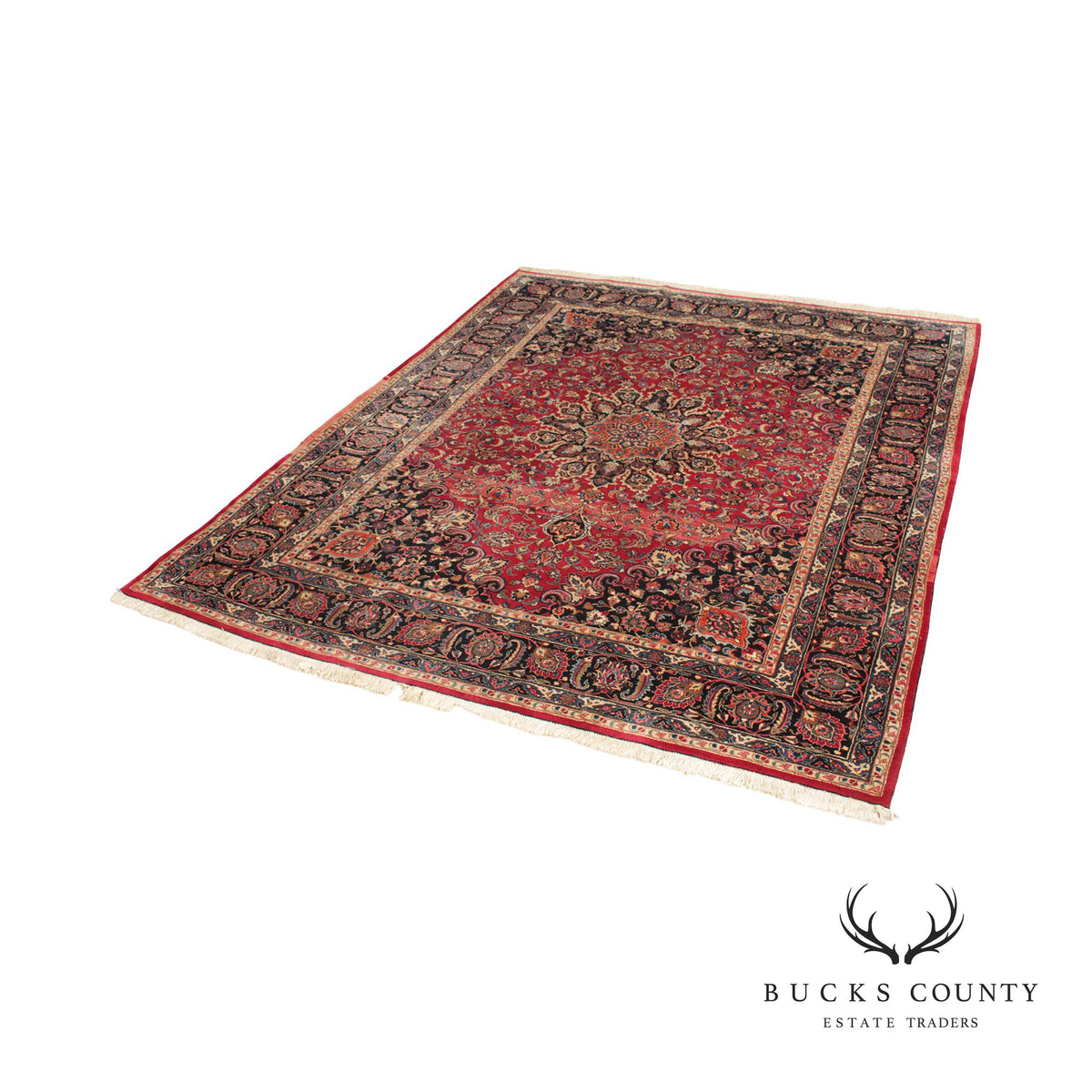 Persian Tabriz Wool Area Rug With Medallion 13' x 10'