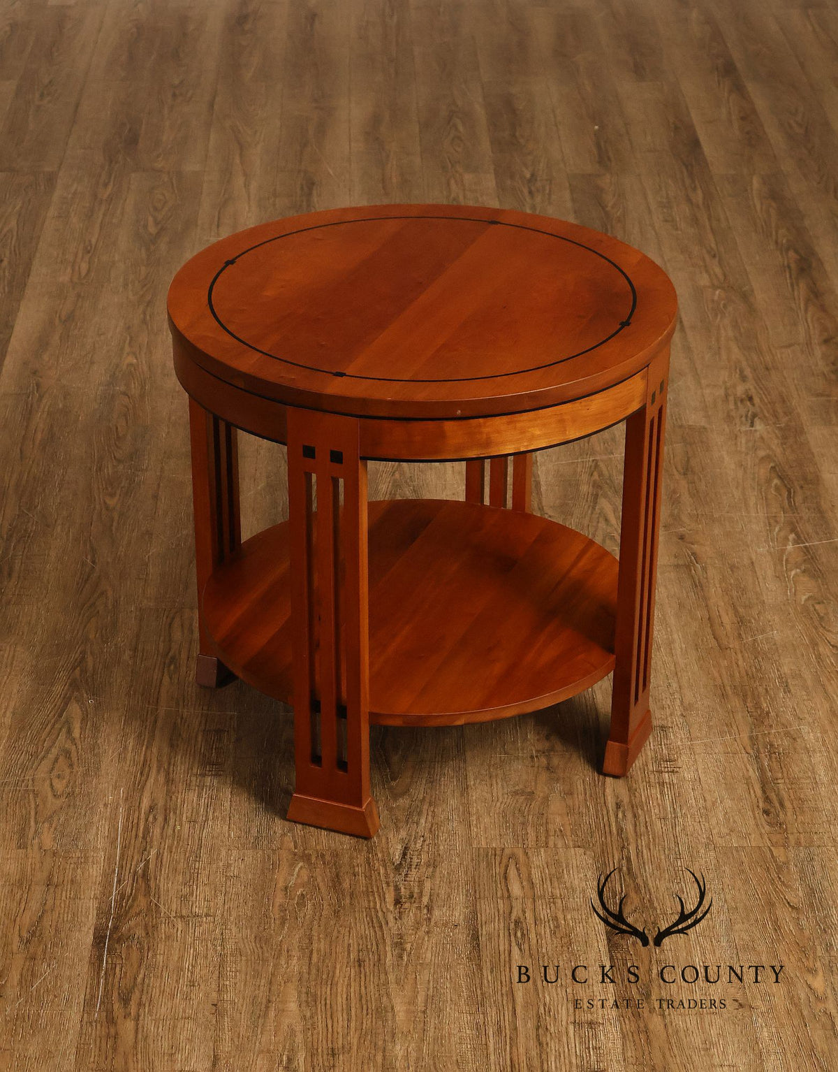 Stickley 21st Century Collection Round Cherry Lamp Table