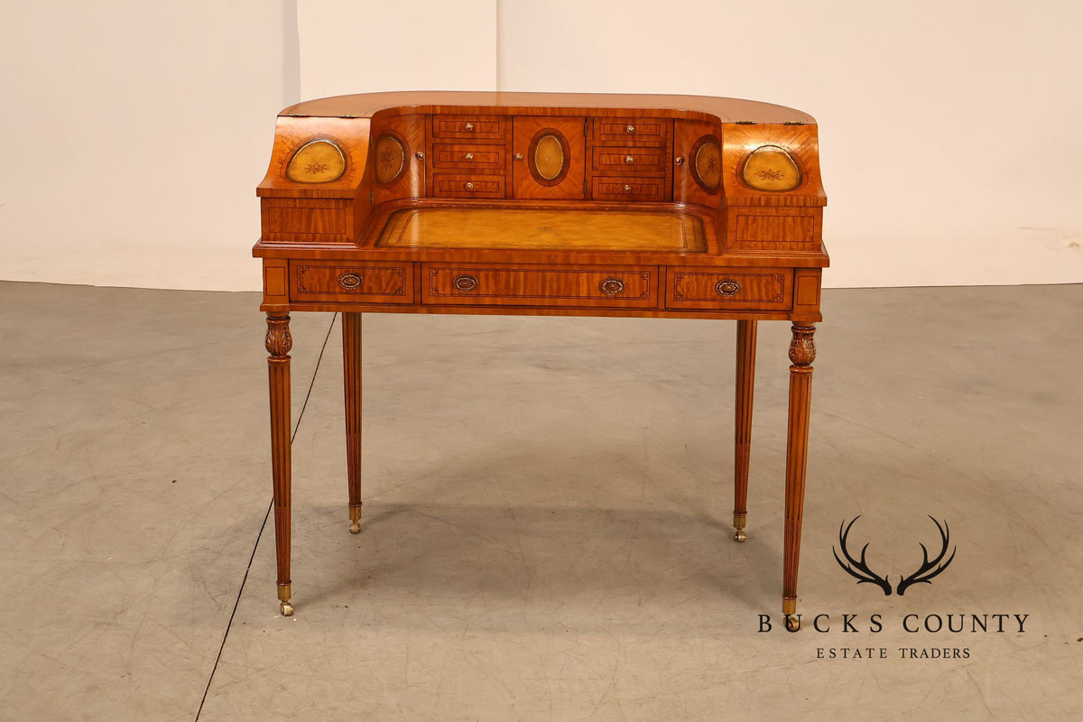 Maitland Smith Regency Style Satinwood Carlton House Writing Desk