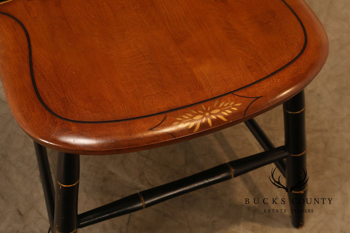 L. Hitchcock Pair of Paint Decorated Side Chairs