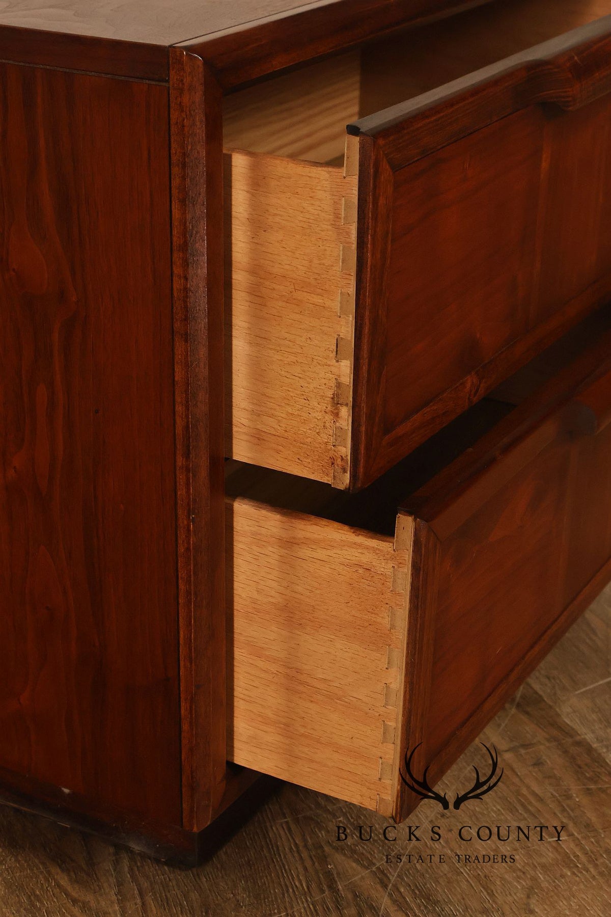 Mid Century Modern Two-Drawer Nightstand