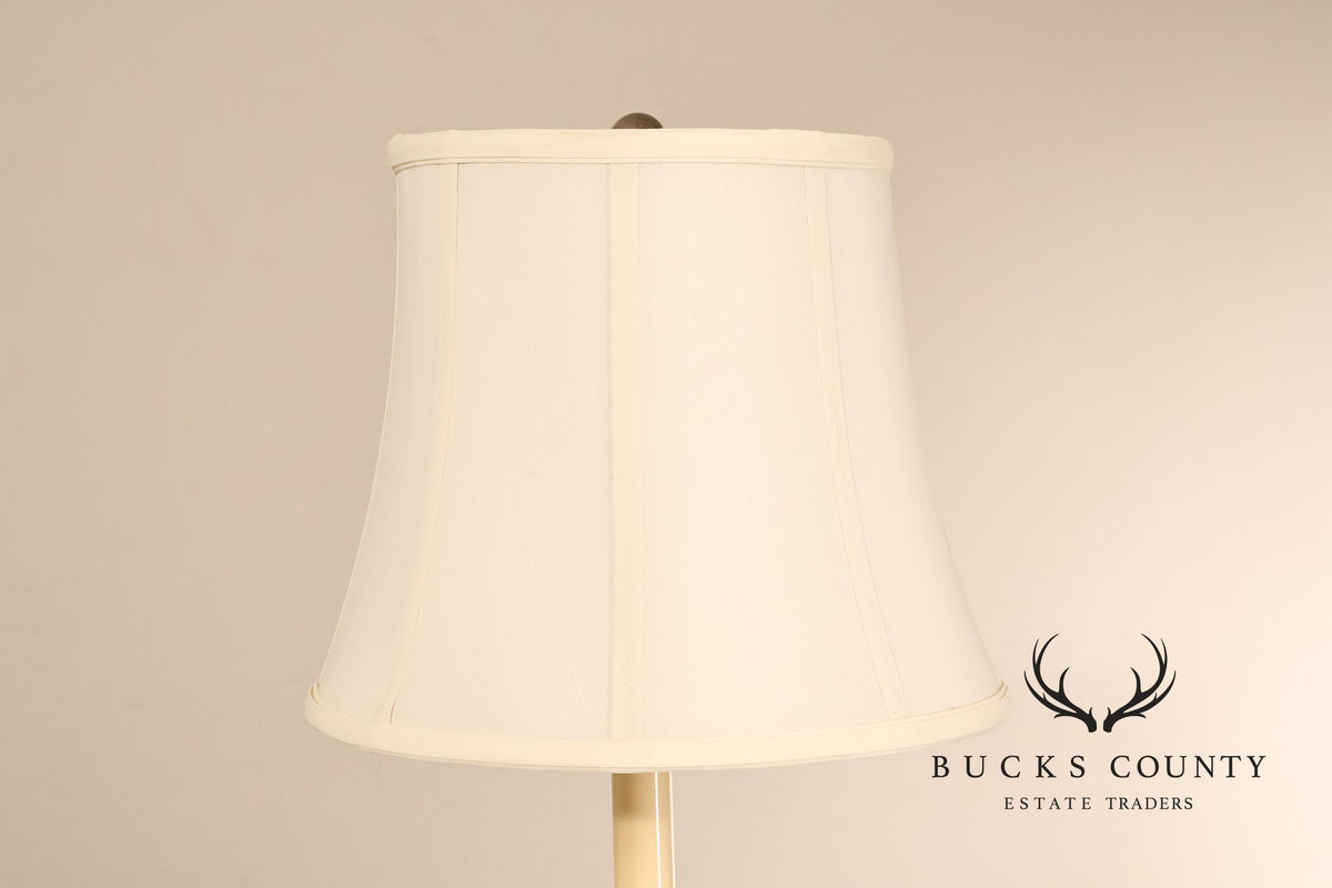 Ralph Lauren Pair of Chrome Candlestick Table Lamps