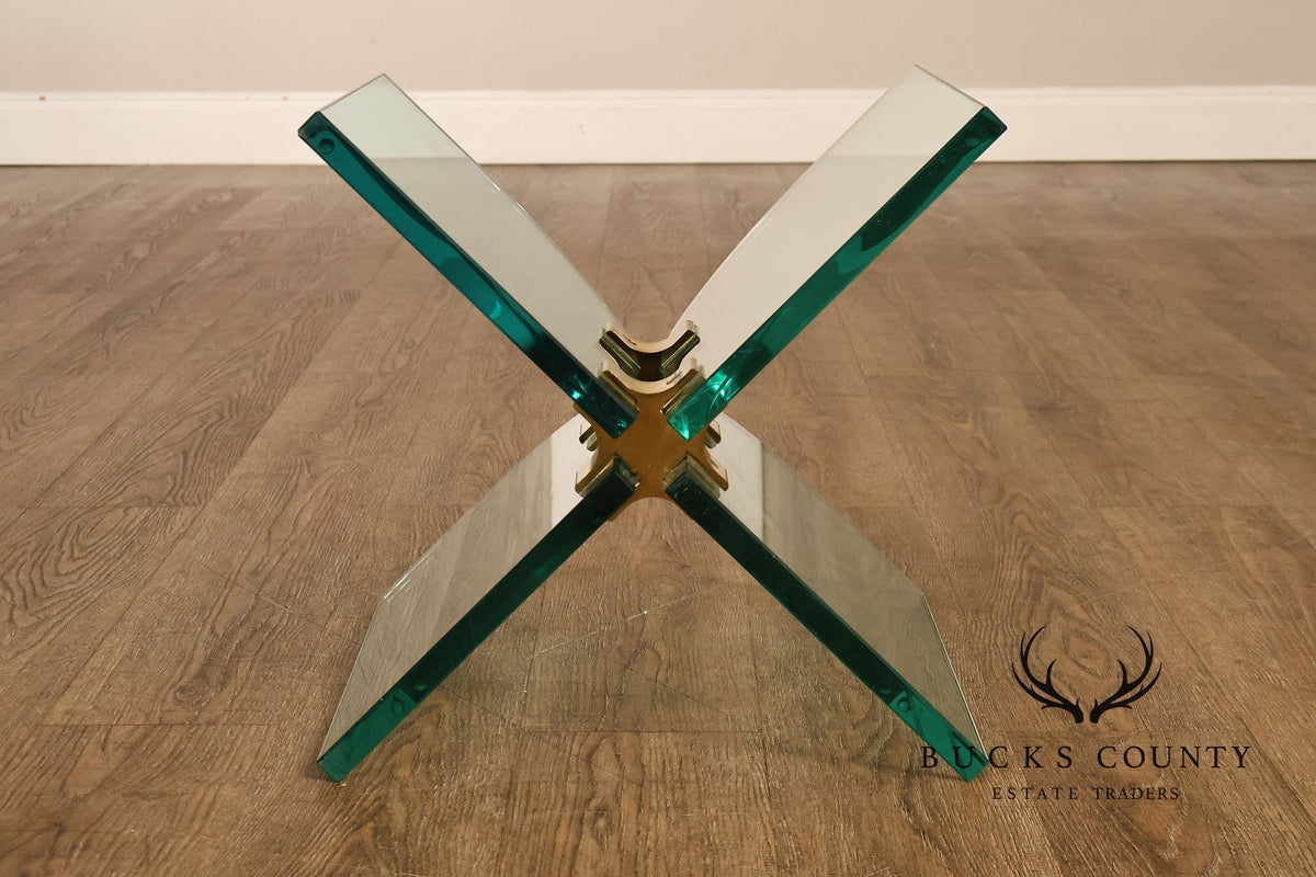Post-Modern Glass Top Coffee Table