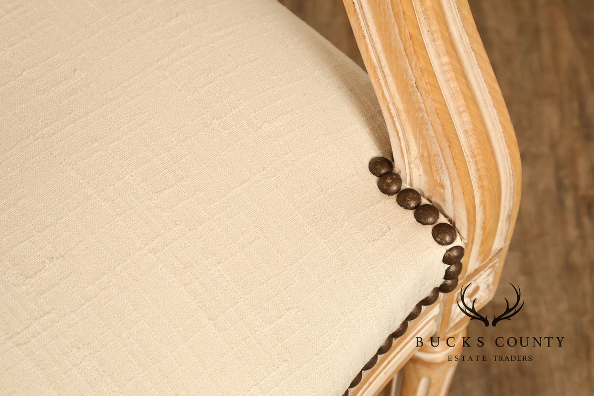 French Louis XVI Style Cane Back Armchair