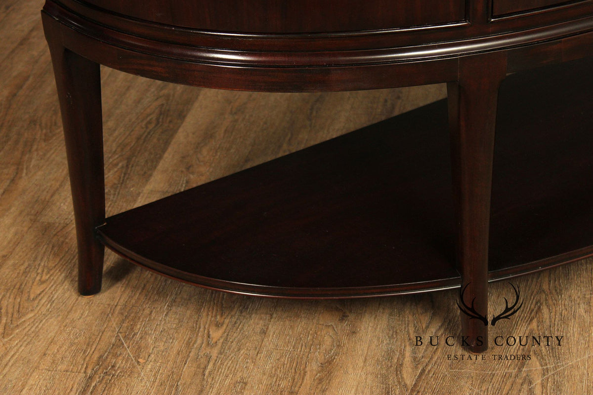 Thomasville Art Deco Style Bogart Collection Granite Top Demilune Sideboard