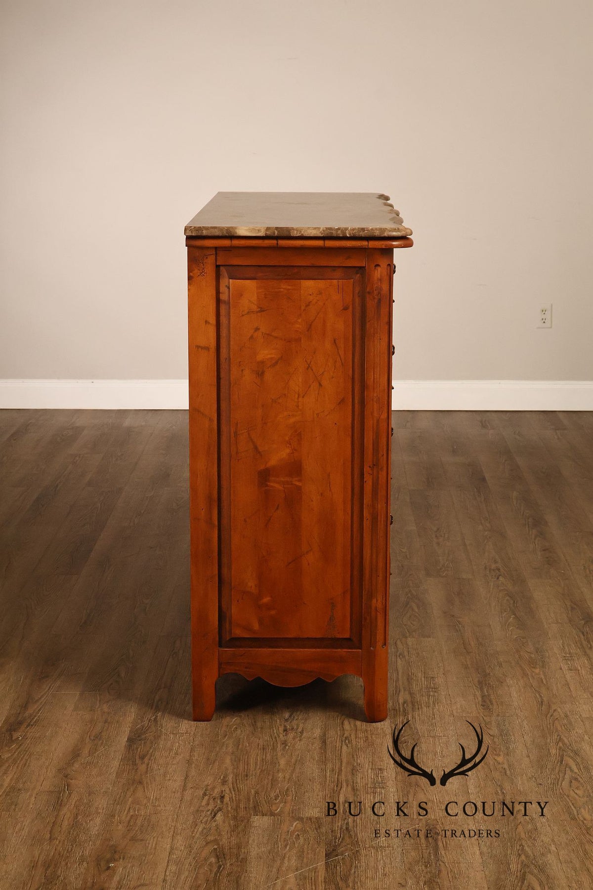 Century Furniture French Provincial Style Marble Top Chest