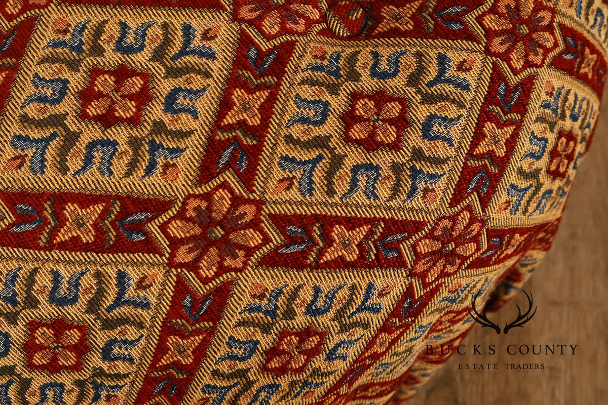 Moroccan Style Upholstered Pouf Ottoman