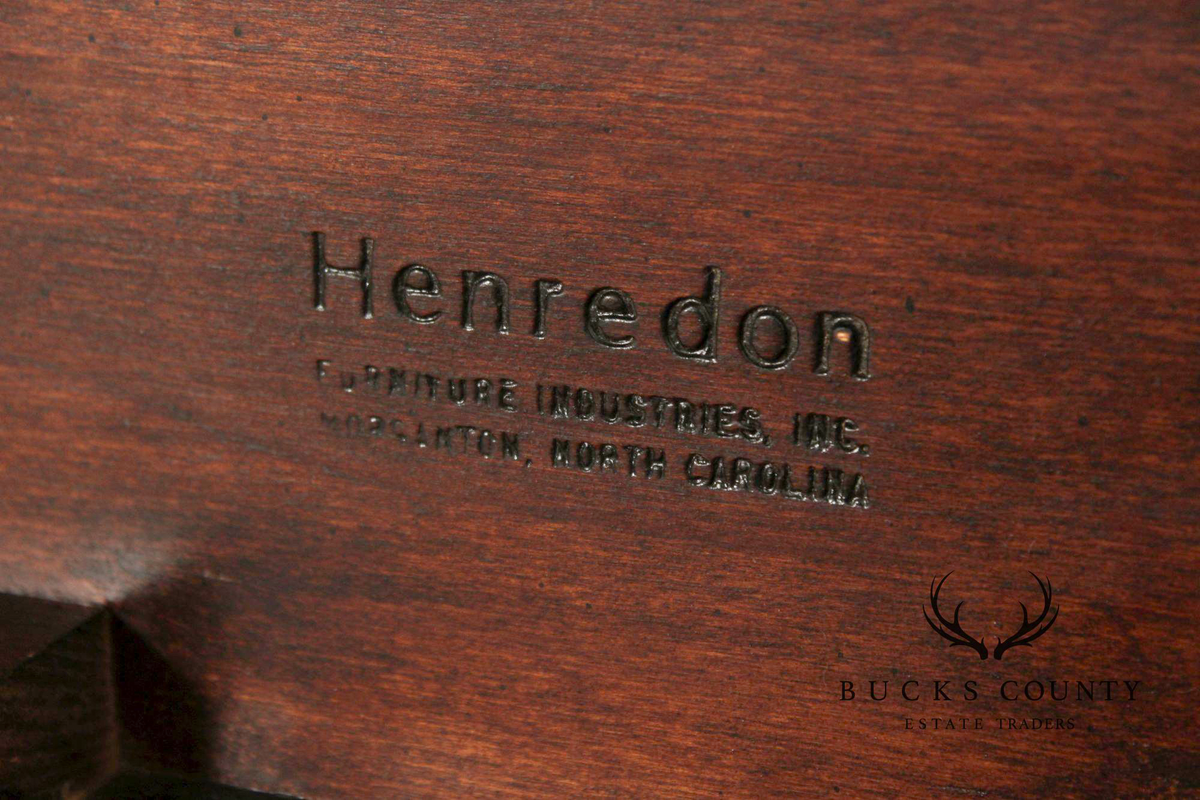 Henredon Georgian Chippendale Style Mahogany Traditional Queen Poster Bed