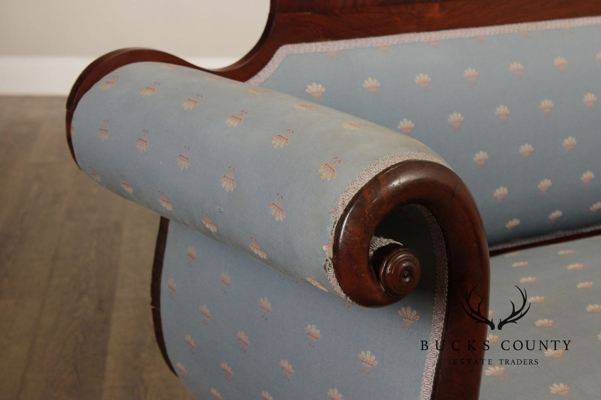 Antique American Empire Mahogany Sofa