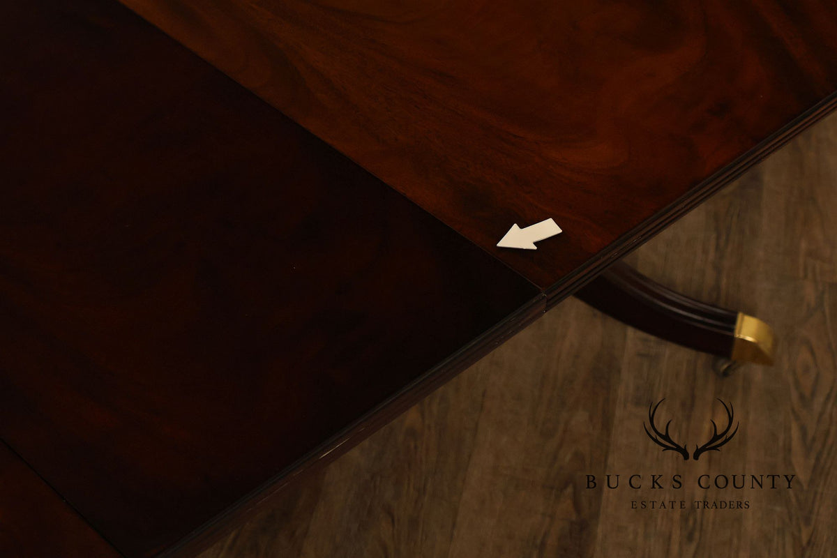 Kindel Flame Mahogany Double Pedestal Dining Table