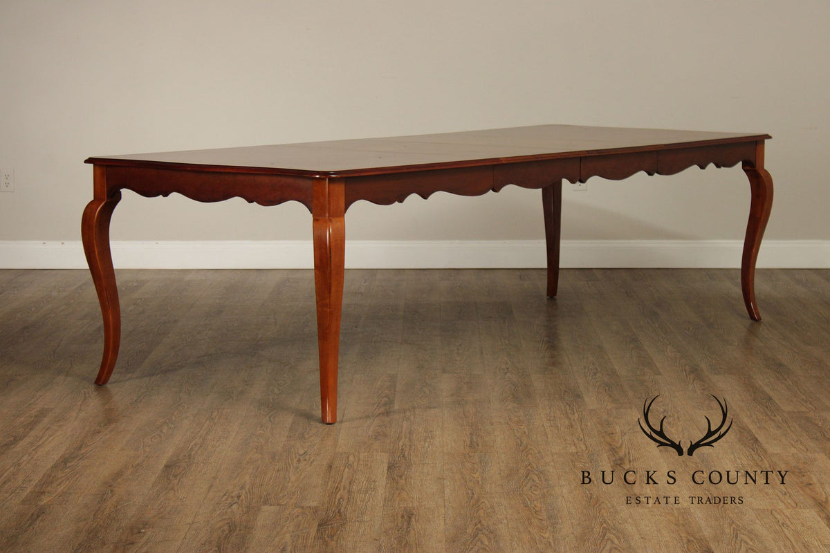 HICKORY WHITE ITALIAN PROVINCIAL STYLE CHERRY CHATEAU EXTENDABLE DINING TABLE