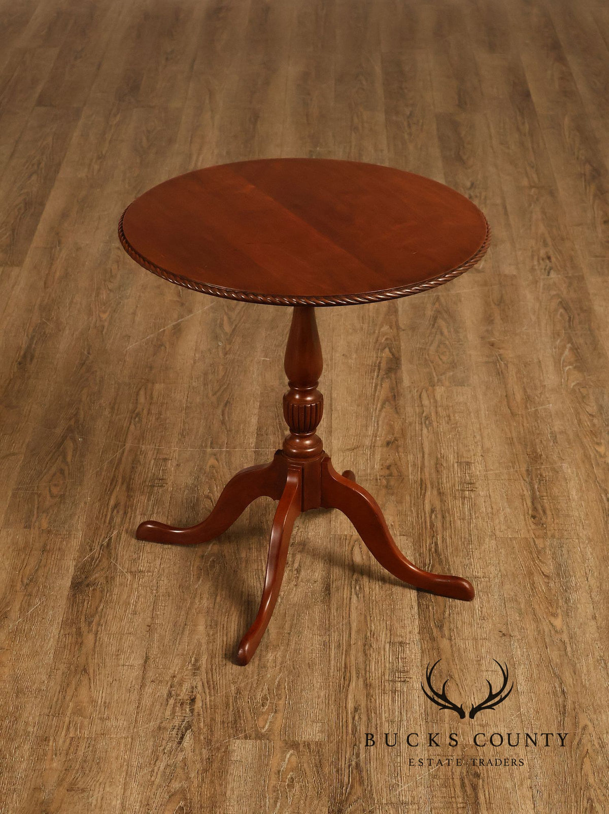 The Hillcrafters Guild Solid Cherry Tilt Top Tea Table