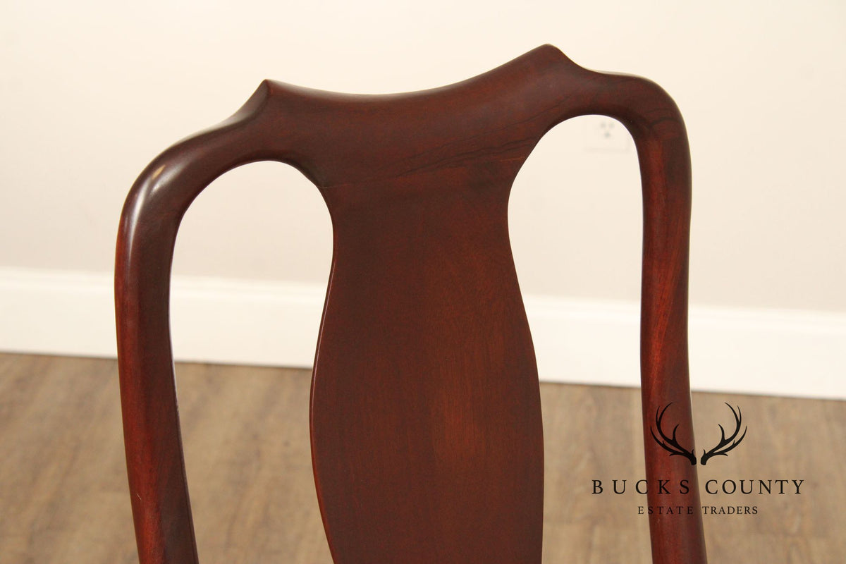 Stickley Williamsburg Reserve Set Of Four Mahogany Queen Anne Side Dining Chairs