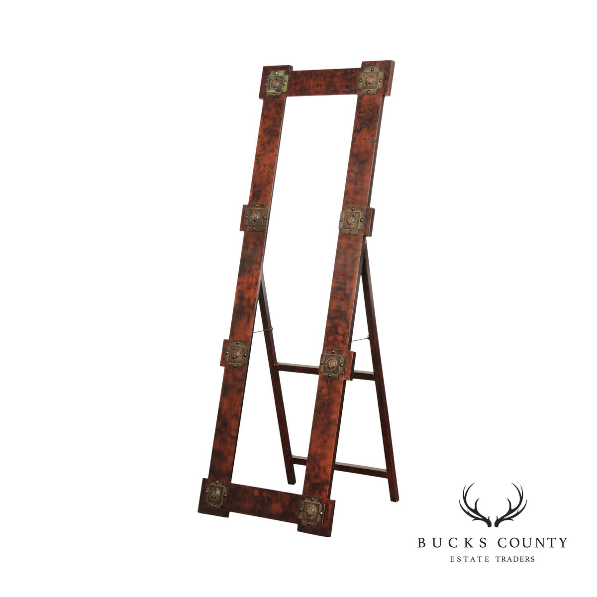 Brutalist Style Wood and Cast Iron A-Frame