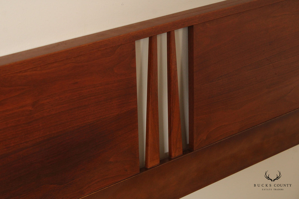 Mid Century Modern Walnut Queen Headboard