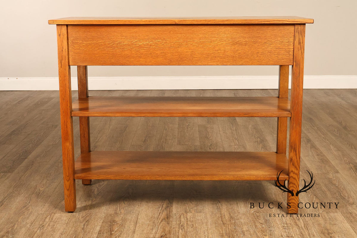 Stickley Mission Collection Oak Console Sofa Table