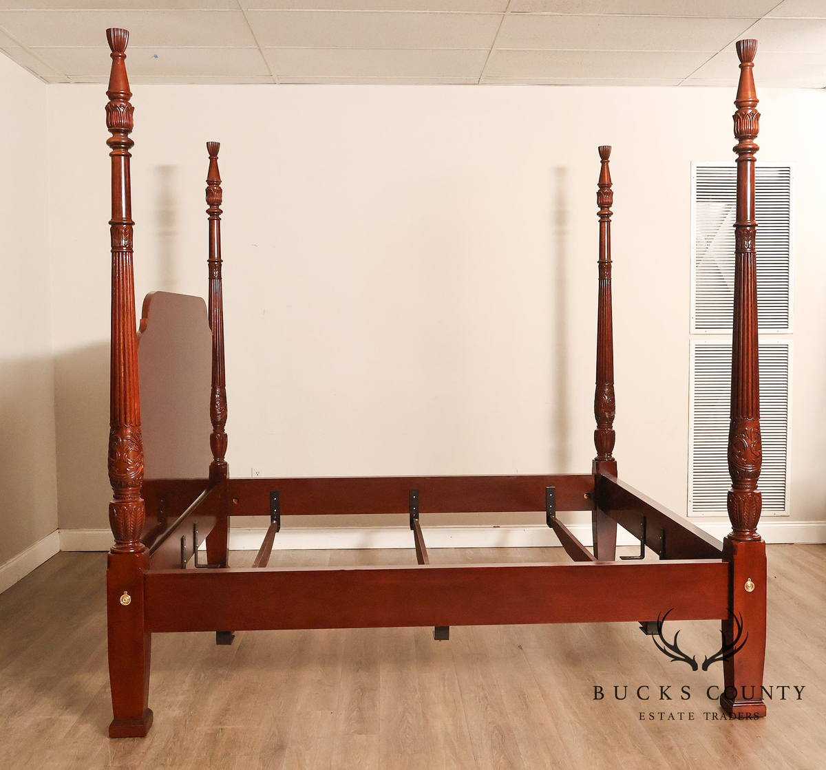 Councill King Size Mahogany Poster Bed Frame