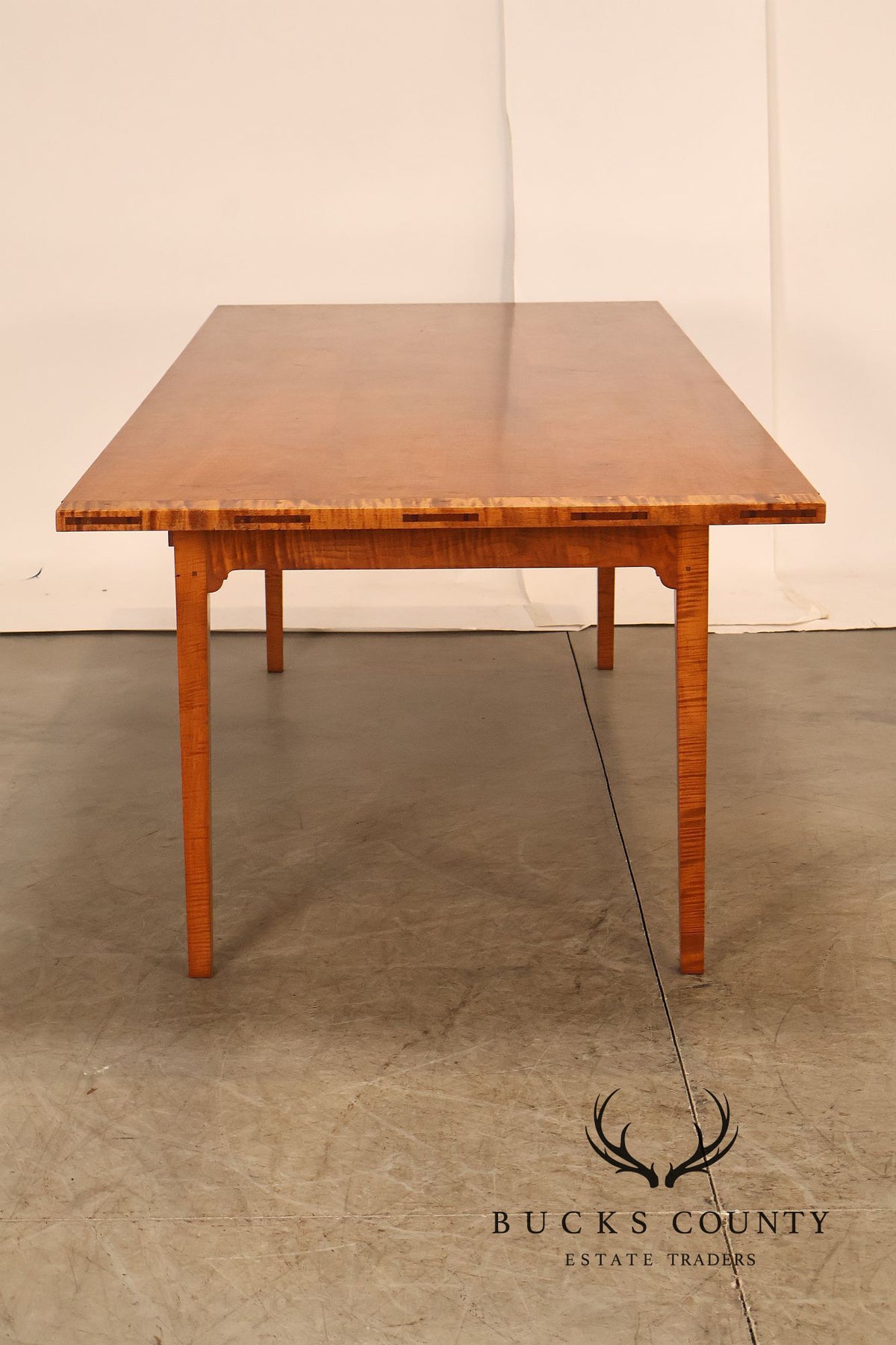 Irion Company Custom Tiger Maple Farmhouse Dining Table