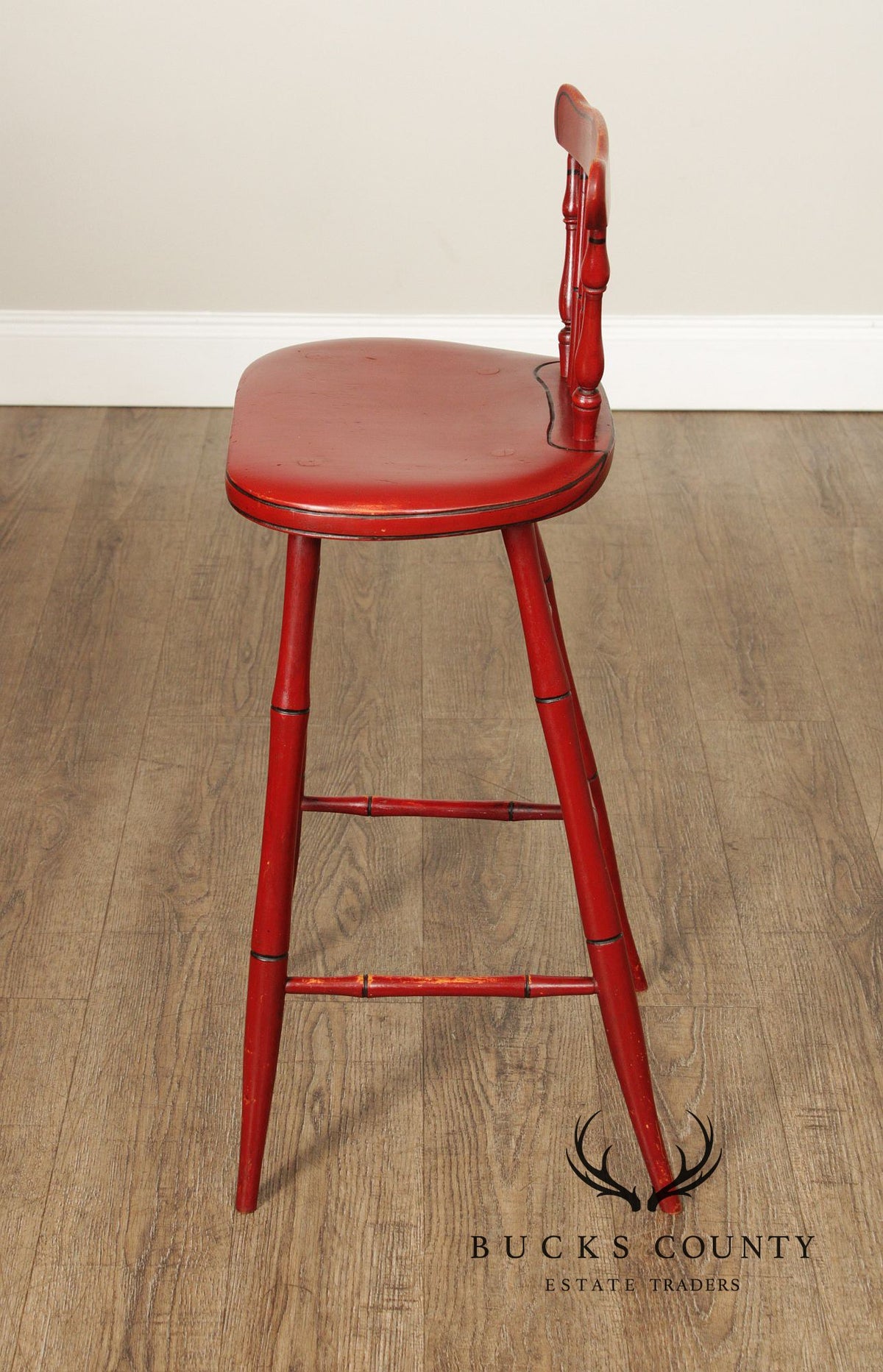 Farmhouse Style Painted Windsor Counter Stool