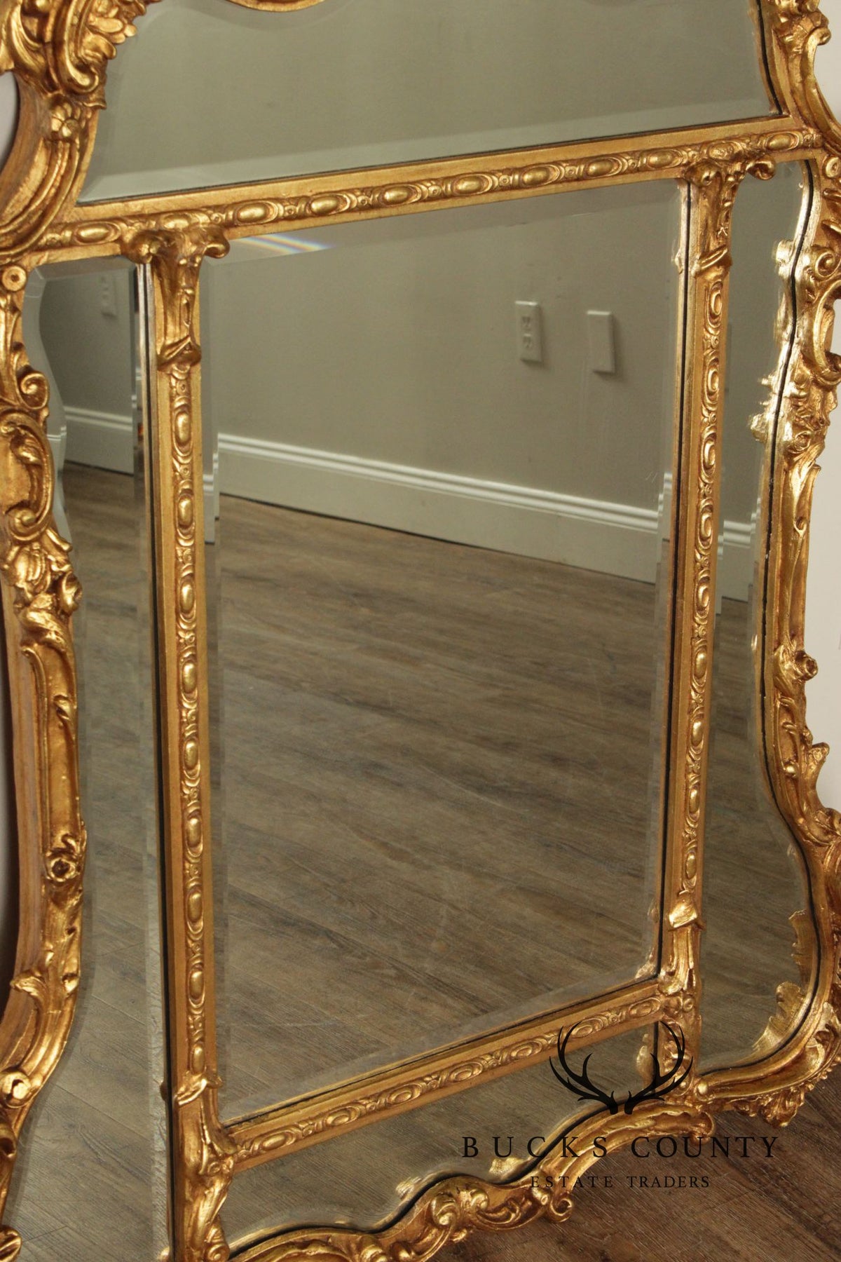 French Rococo Style Quality Gilt Frame Carved Wall Mirror