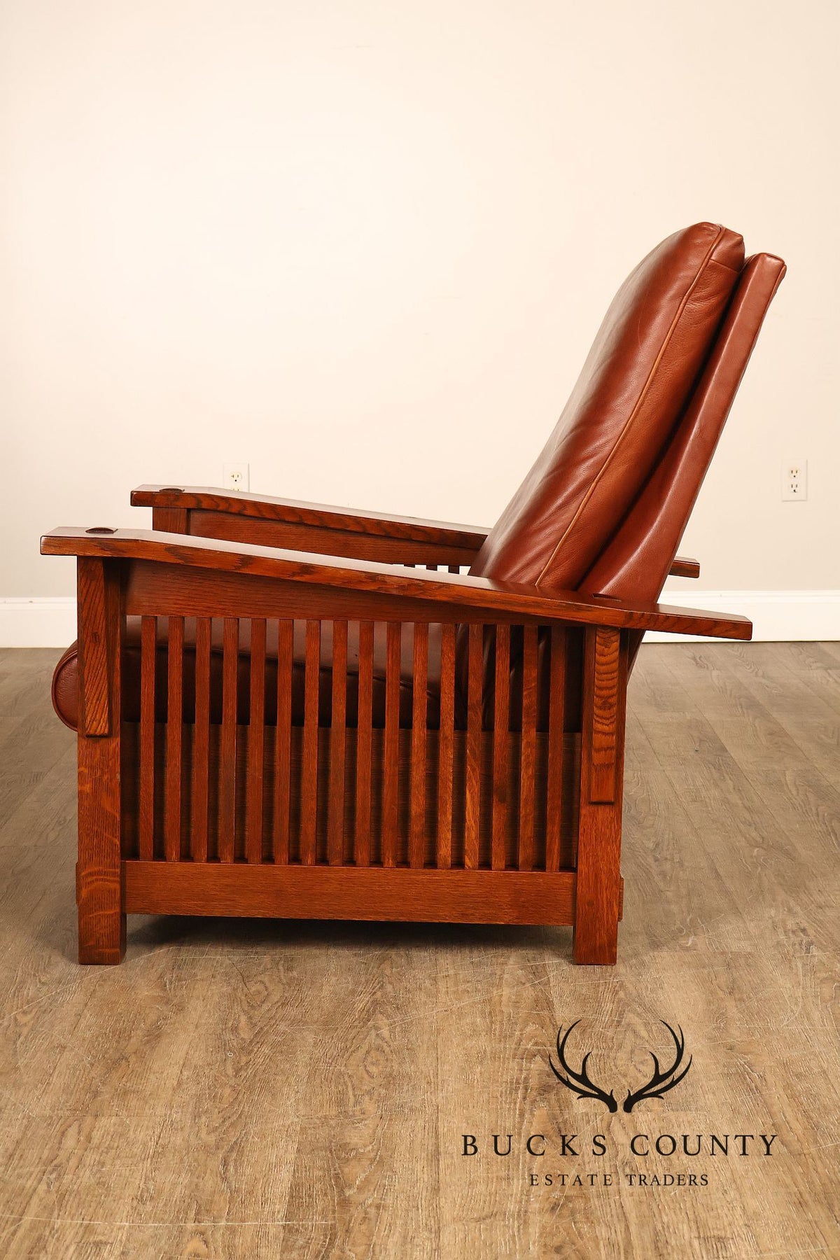 Stickley Mission Collection Oak Bent Arm Morris Recliner