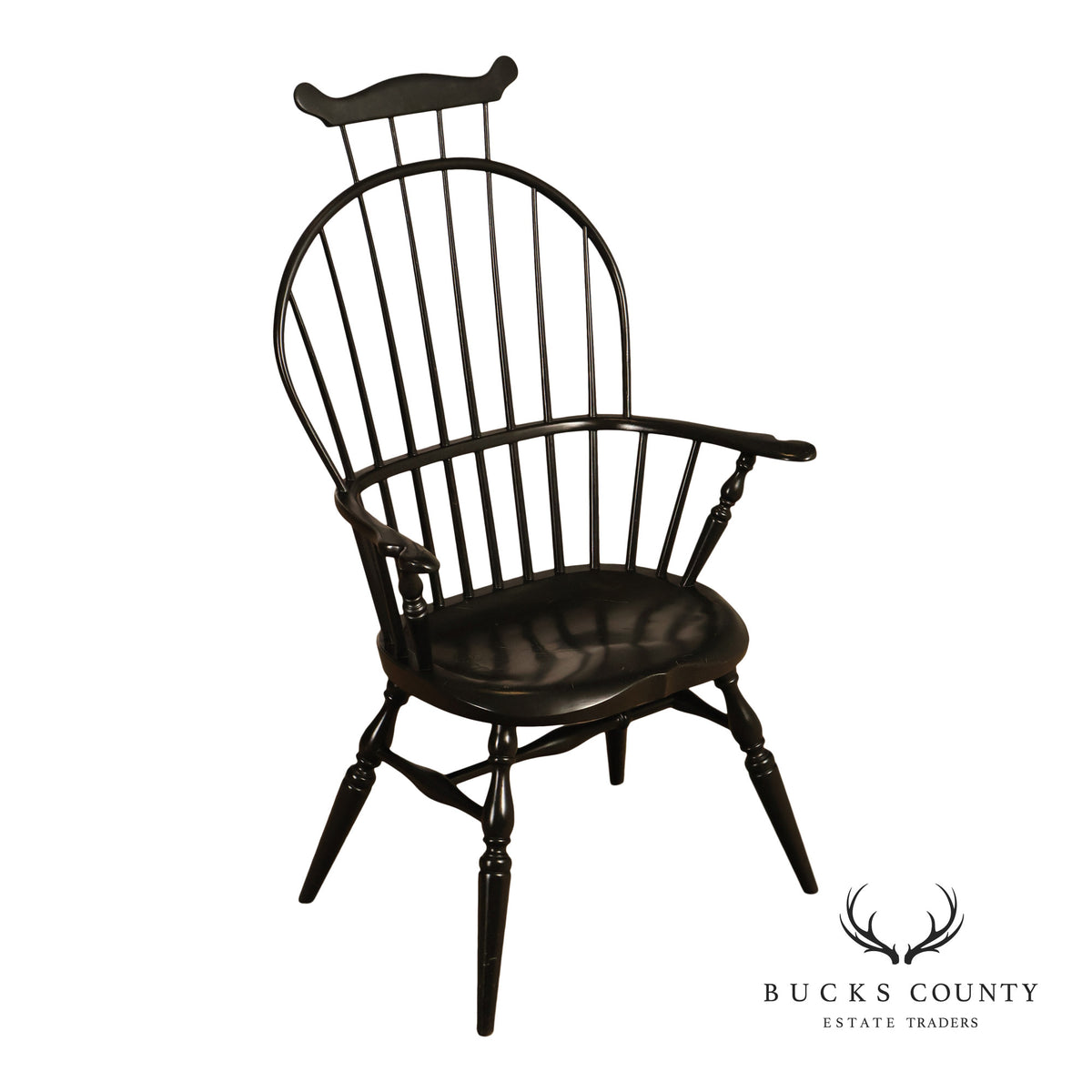 James Brown Ebonized Windsor Armchair Replica Windsor
