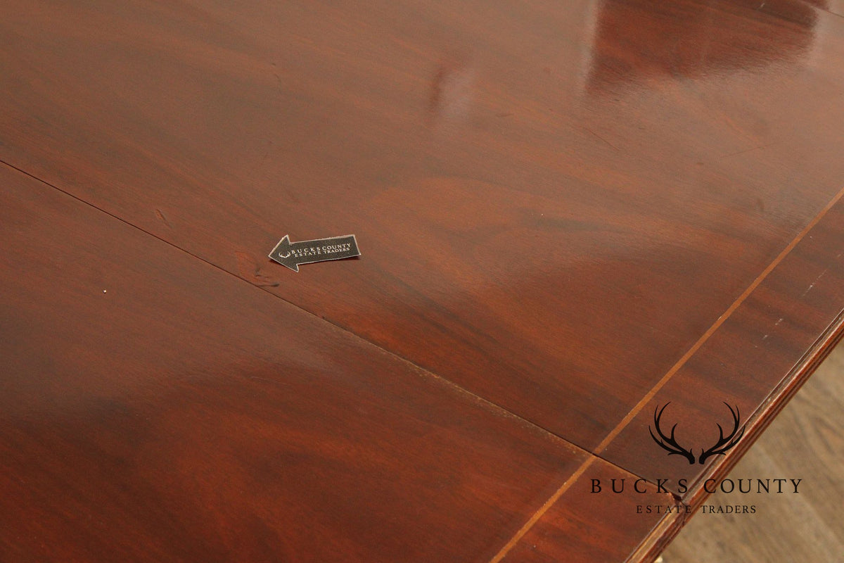 Baker Furniture Historic Charleston Collection Mahogany Pedestal Dining Table With Two Leaves