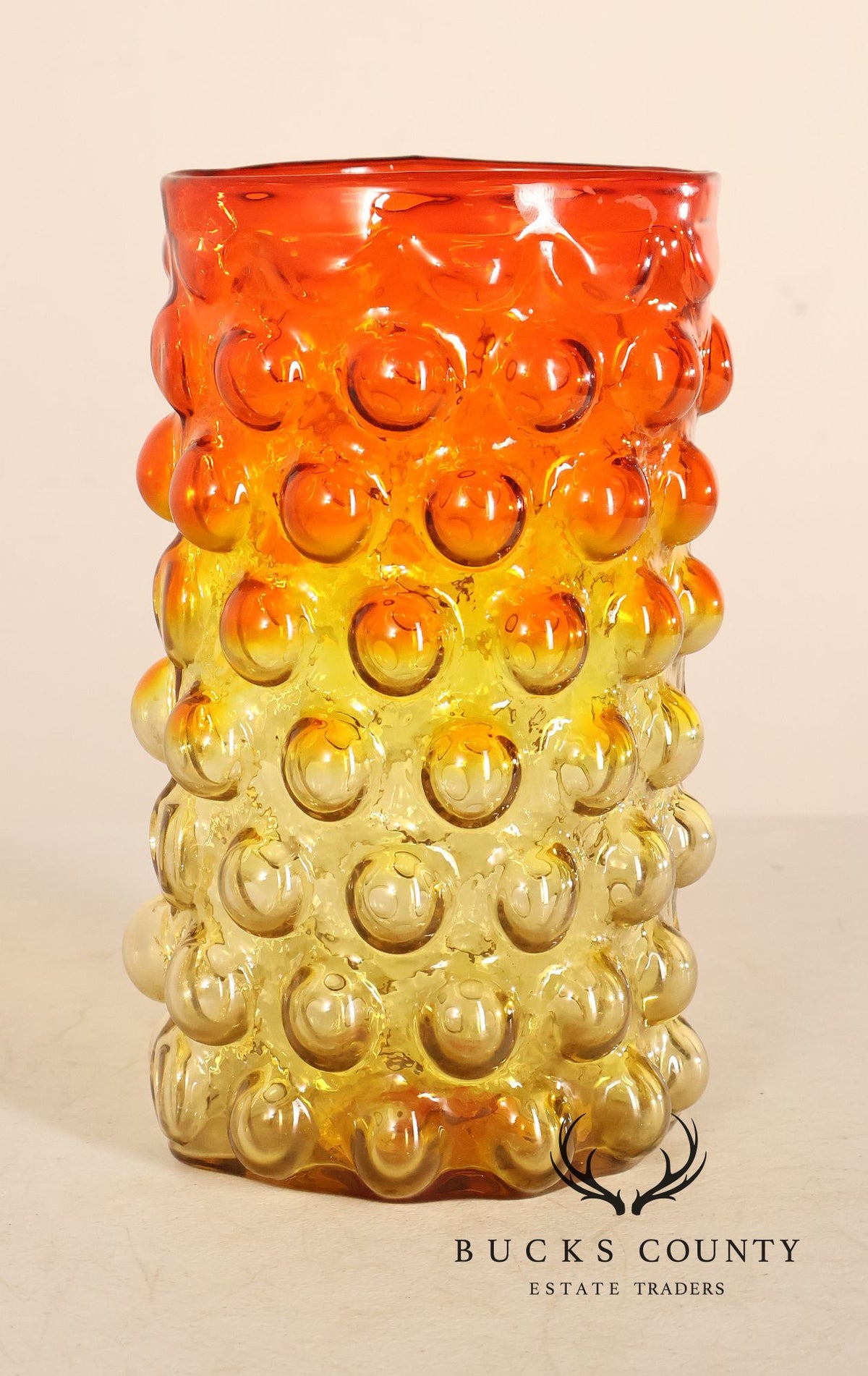 Blenko Mid Century Modern Bubble Glass Vase