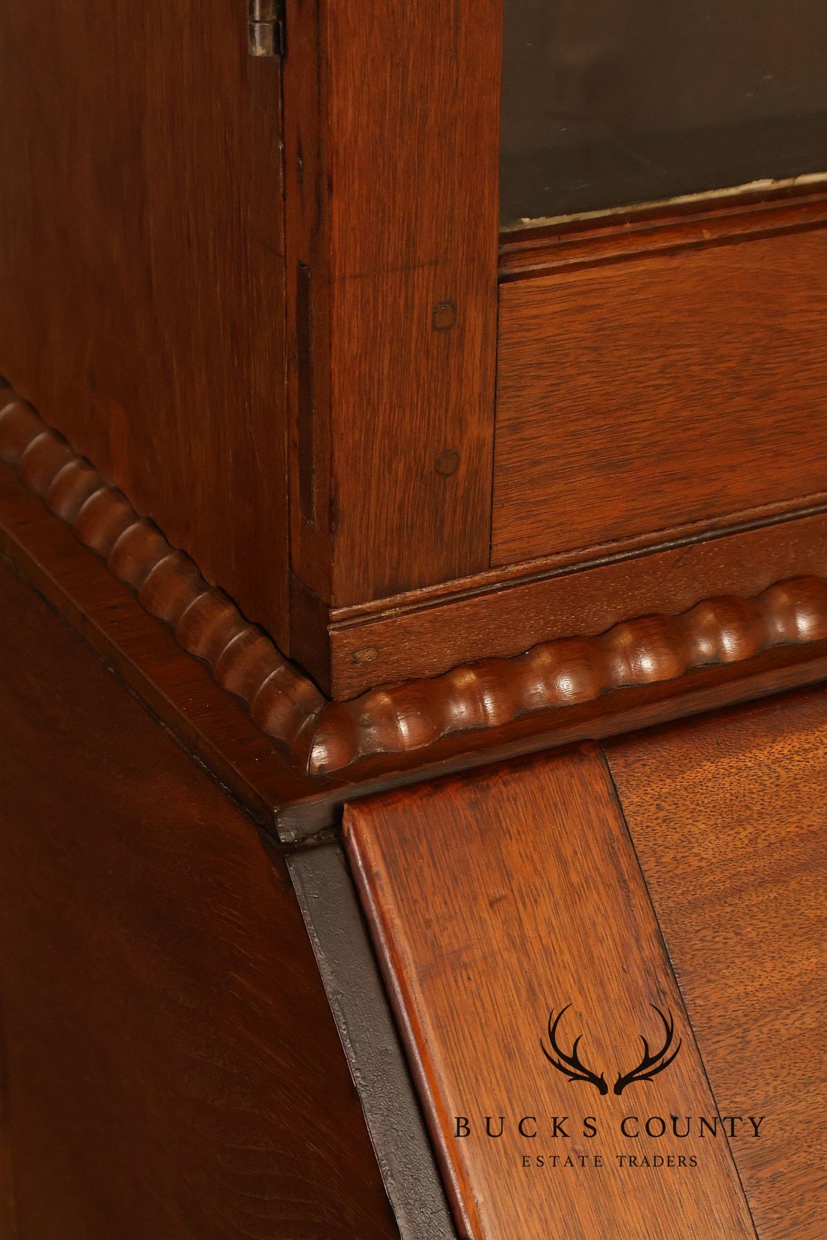 Antique American Sheraton Walnut Secretary Bookcase