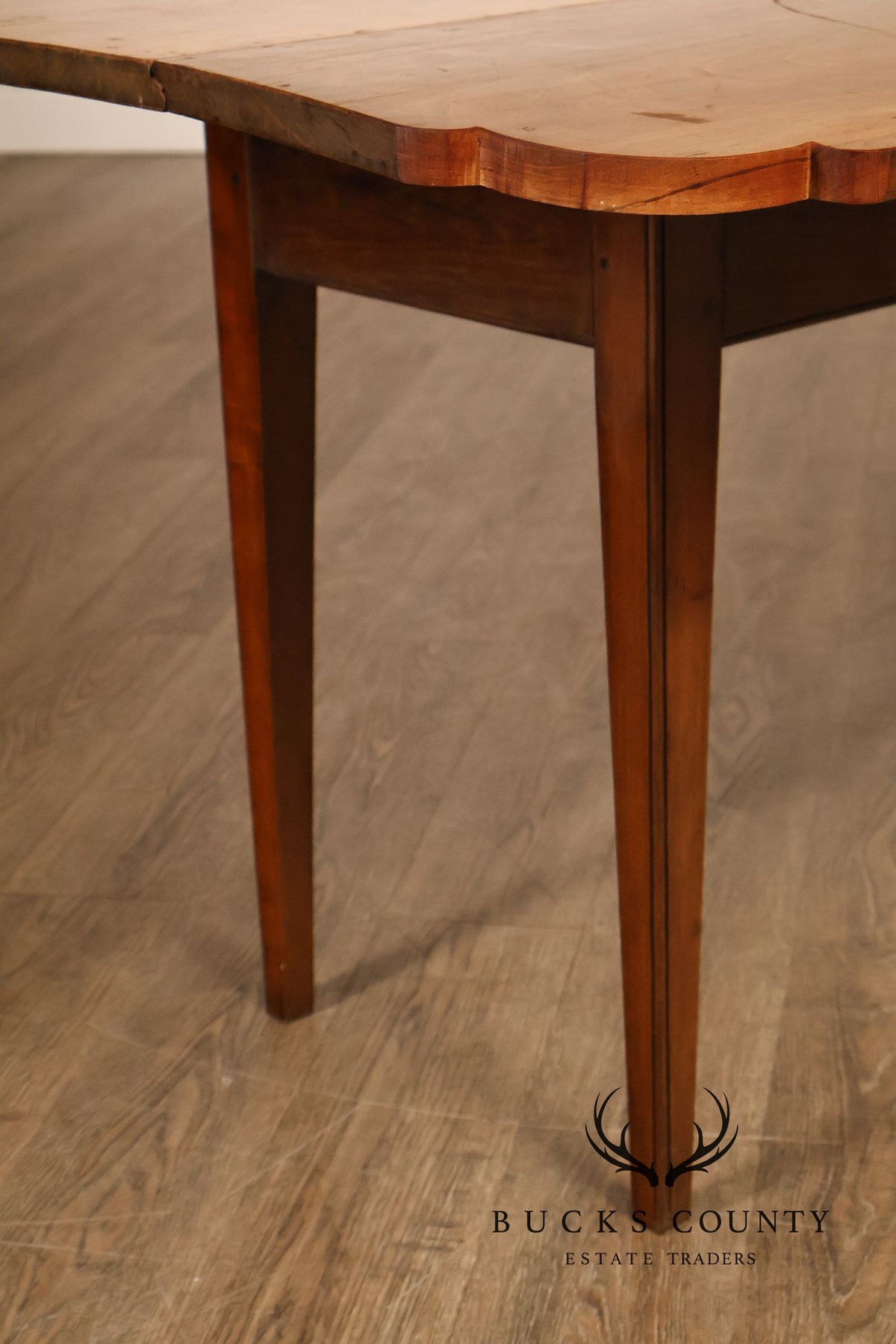 Howard Symolko Early American Style Drop Leaf Harvest Dining Table