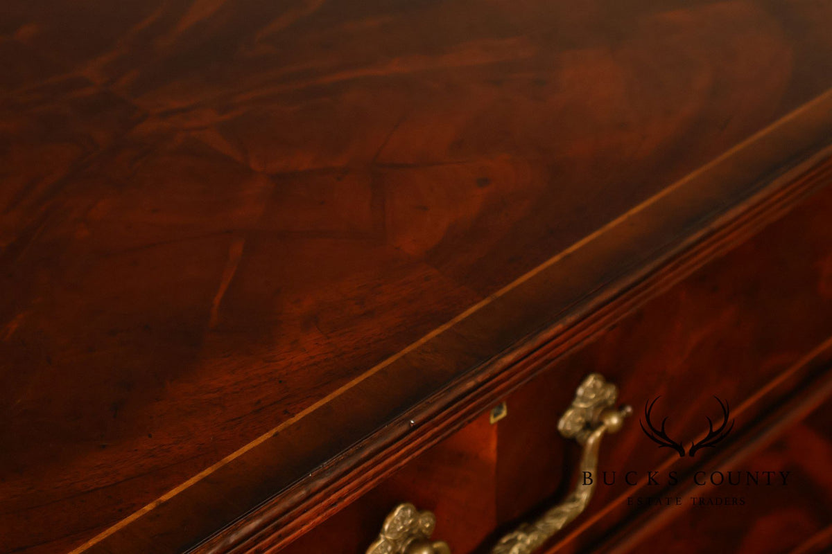 Jonathan Charles Mahogany Federal Style Credenza Sideboard With Brass Hardware