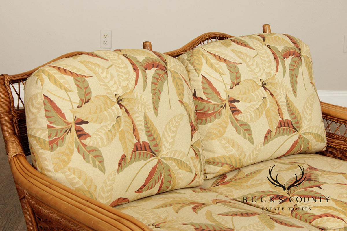 Braxton Culler Rattan and Wicker Loveseat