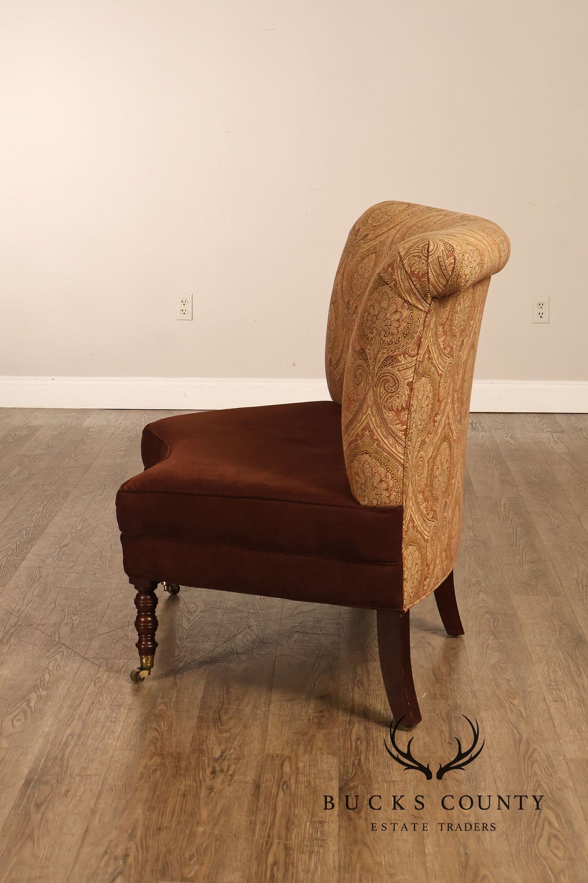 Traditional Pair of Curved Settees