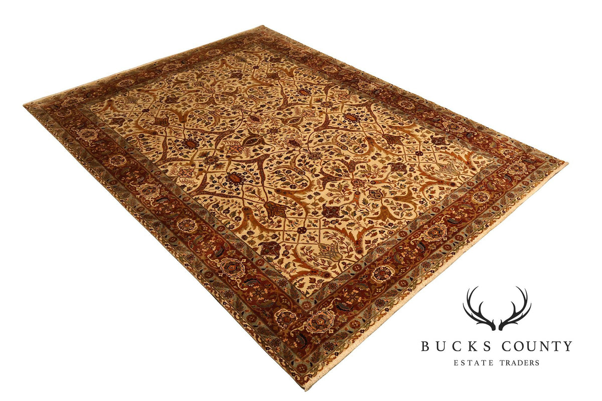 Persian Kashan Floral Area Rug