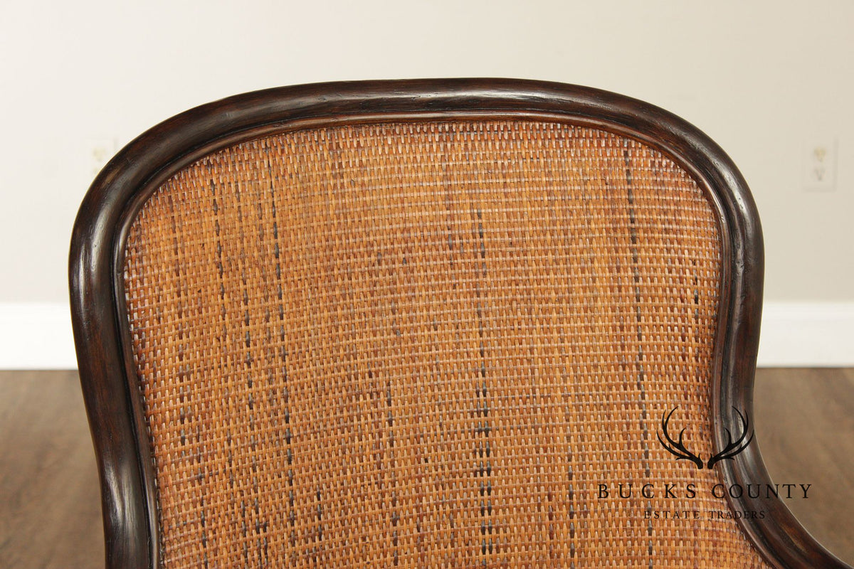 Palecek Rattan and Bamboo Armchair