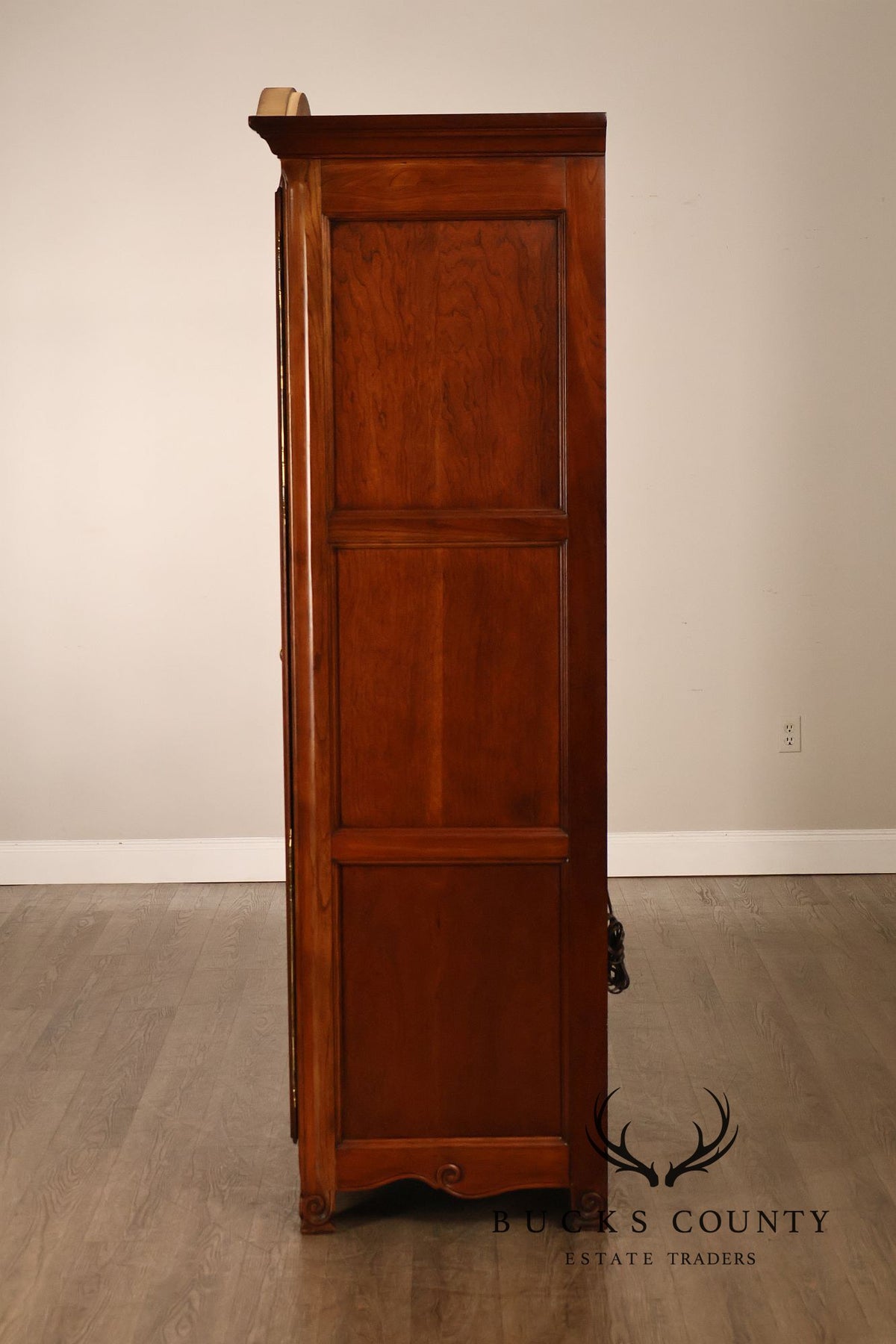 Harden French Louis XV Style Cherry Armoire Bar Cabinet