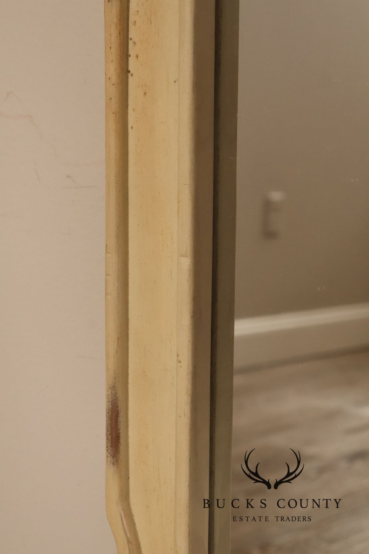 French Provincial Style Paint Decorated Wall Mirror