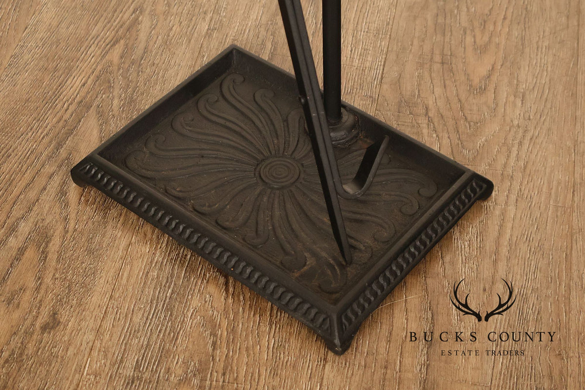 Bradley & Hubbard Fireplace Poker and Stand