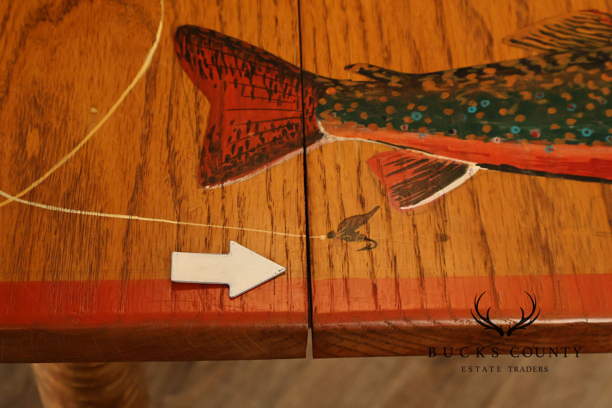 Appalachian Rustic Furnishing Trout and Perch Game Table