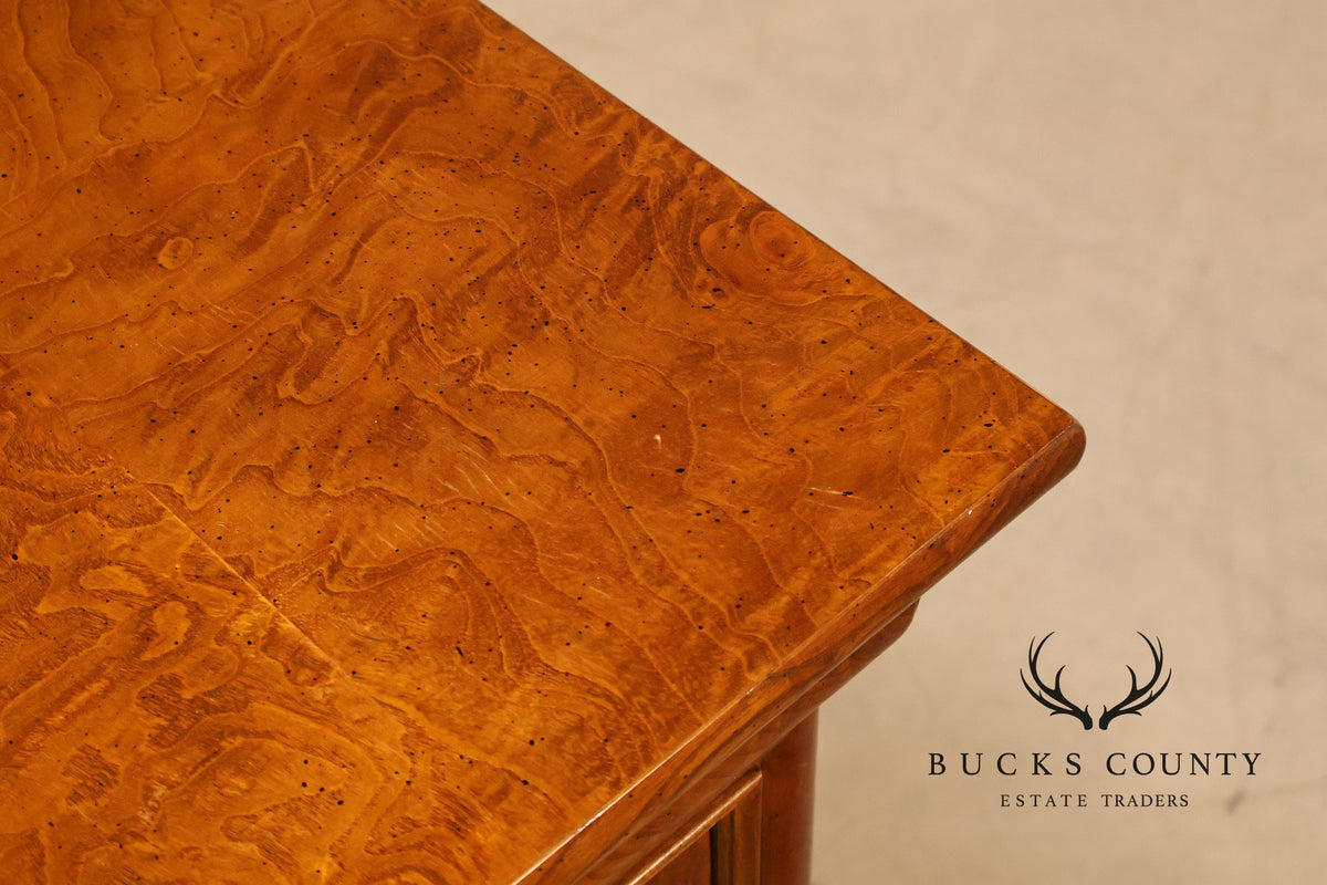 Henredon 'Charles X' Pair of Burlwood Nightstands