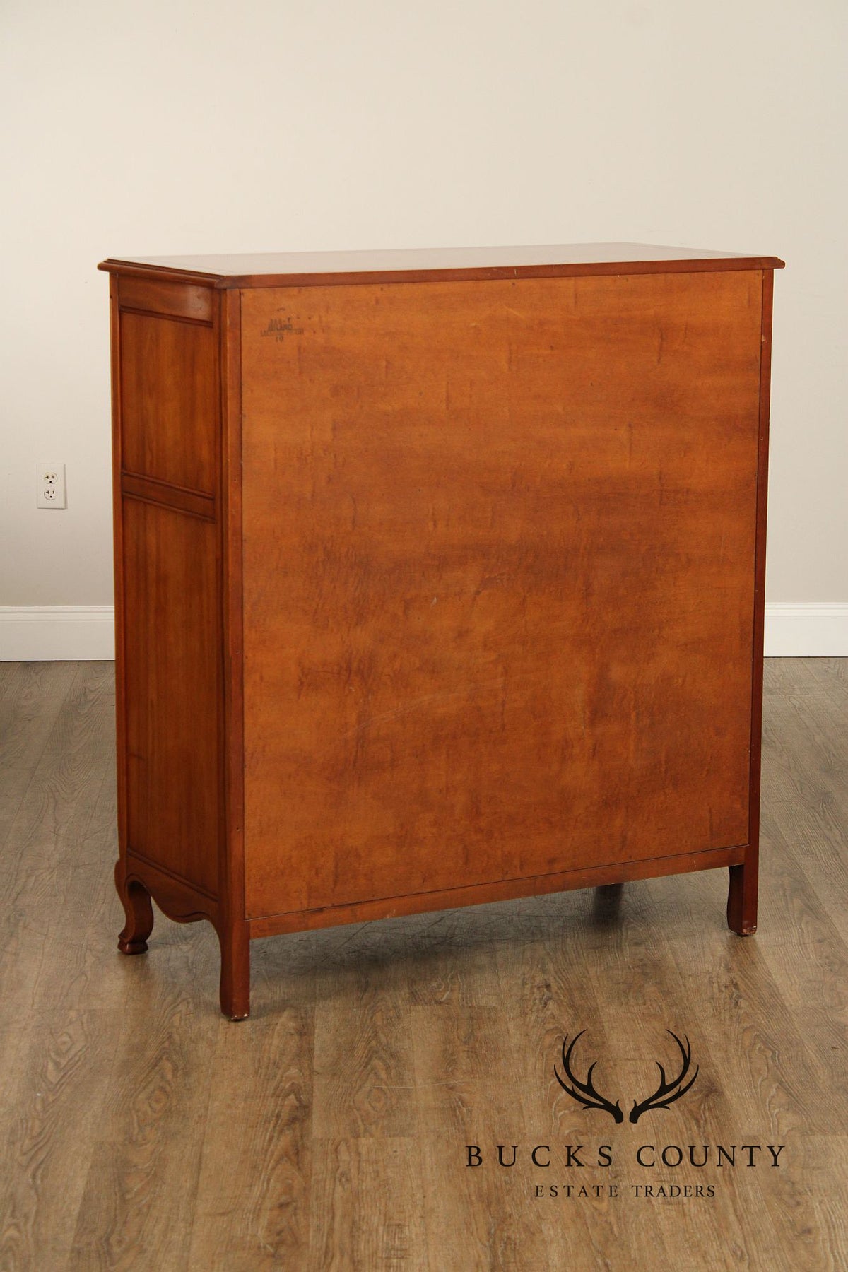 Kindel French Provincial Style Fruitwood Tall Chest