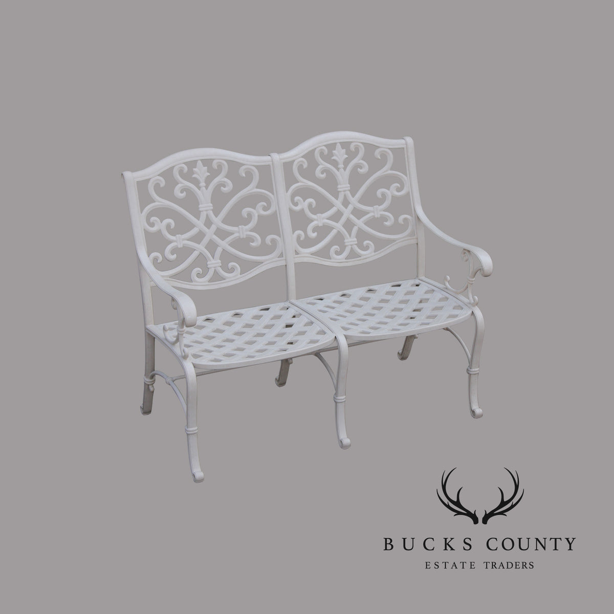 Frontgate Cast Aluminum Outdoor Garden Settee