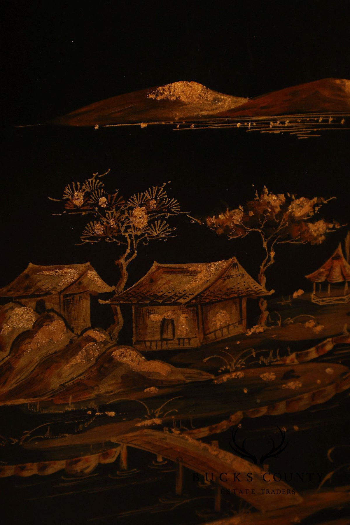 Theodore Alexander Chinoiserie Style Painted Sideboard Cabinet