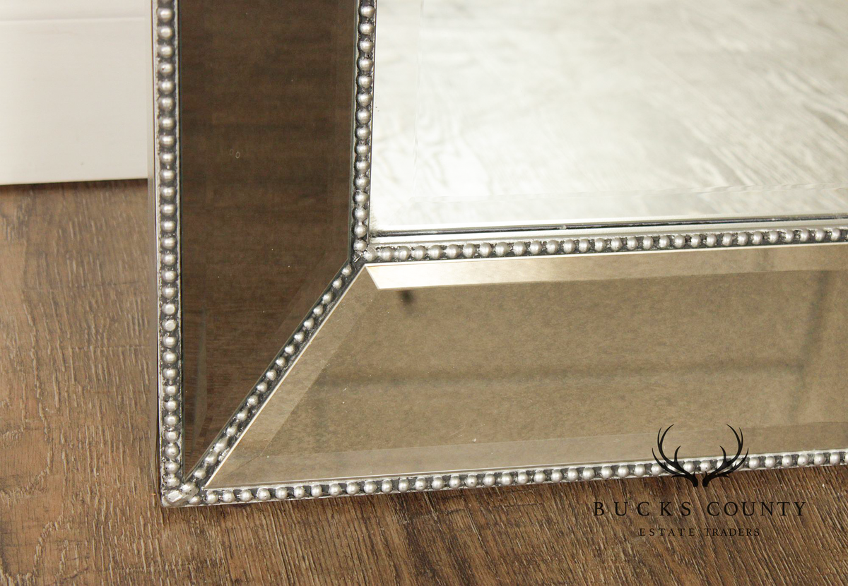 Hollywood Regency Oversized Beaded Floor Mirror